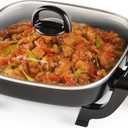 Toastmaster 12" Nonstick Electric Skillet - Deep Skillet Appliance with Glass Lid - Multipurpose Kitchen Cookware for Breakfast & More