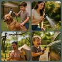 IGRL Portable Shower for Camping, Powerful 10L/Min Water Flow, Rechargeable Shower Pump with Bath Sponge, 4 Spray Modes, IPX8 Waterproof, 7800mAh Battery, Ideal for Hiking, Travel, Pet, Car Wash