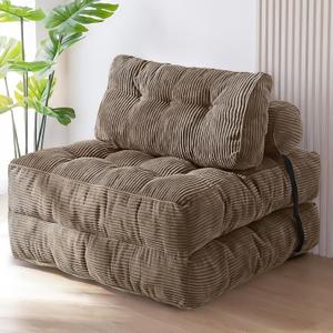 MAXYOYO Folding Sofa Bed, Convertible Chair Bed with Pillow, Single