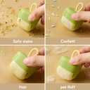 2 x Washable Mini Lint Rollers, Portable Pet Hair Remover Sticky Roller for Clothes, Travel Size Reusable Lint Remover for Cleaning Various Dust and Debris(Beige)