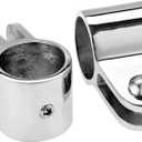 Pair of Bimini Top Jaw Slide , O.D.20/22/25/32mm Marine Stainless Steel 316 Top Jaw Slide Cap Bimini Railing Fitting for Yacht Boat Hardware (32mm 1 1/4inch)