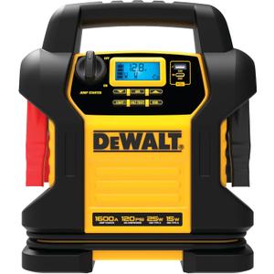 DEWALT DXAEJ14-Type2 Digital Portable Power Station Jump Starter - 1600 Peak Amps with 120 PSI Compressor, AC Charging Cube, 15W USB-A and 25W USB-C Power for Electronic Devices