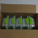 C CREST Glass Containers for Food Storage with Lids, [10-Pack] Meal Prep Containers for Kitchen, Home Use, BPA Free (Green)