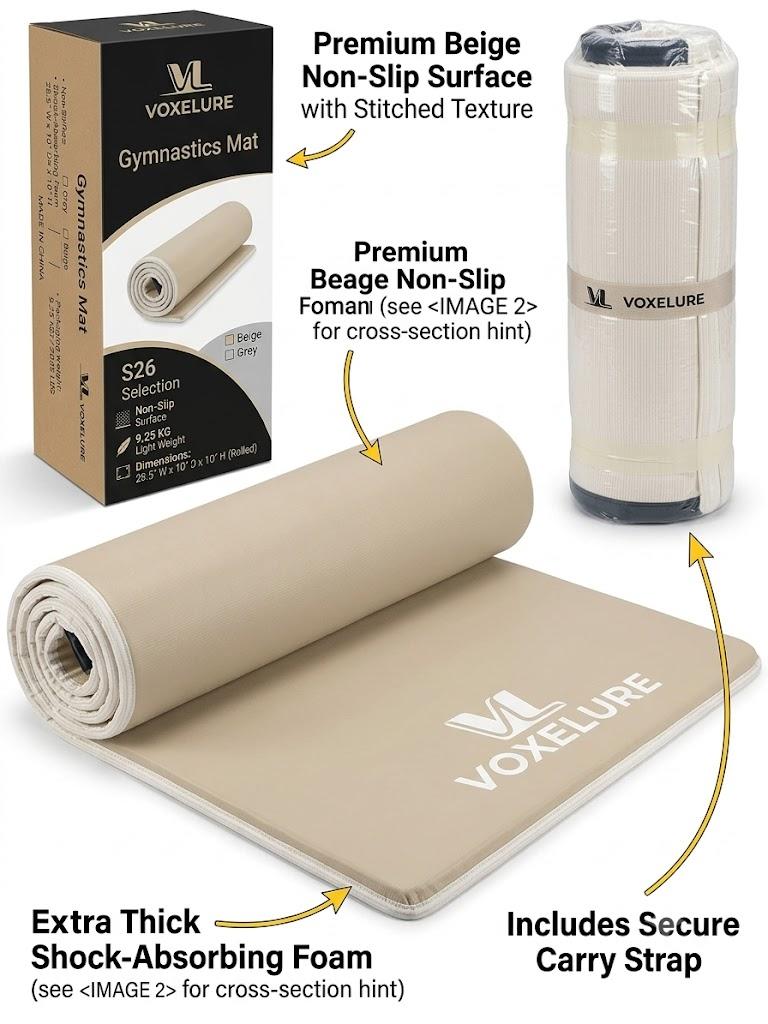  voxelure Gymnastics Mat 28.5" W X 10" D X 10"
 H