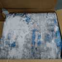RELEANY Washable Area Rugs 8'x10' Non-Slip Modern Abstract Soft for Living Room Entryway Bedroom Nursery, Print Pattern, Blue Grey Navy Gray