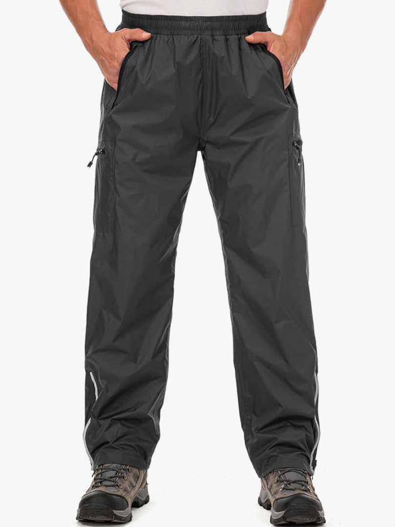 Mens Rain Pants Waterproof Windproof Hiking Outdoor Fishing Golf Cycling Pants Medium 