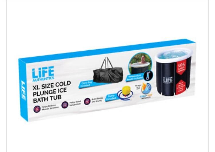 LIFE AUTHENTICS XL Size Cold Plunge Ice Bath Tub (LA-CLDPL01) Black