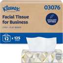 Kleenex® Professional Facial Tissue, Bulk (03076), 2-Ply, White, Flat Facial Tissue Boxes for Business, Convenience Case (125 Tissues/Box, 12 Boxes/Case, 1,500 Tissues/Case)
