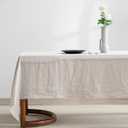 EVERLY 100% Pure Linen Rectangle Tablecloths 84Lx60W Inch for Dining,Parties,Weddings and Restaurants,Decorative Halloween,Thanksgiving,Christmas Table Cloth Machine Washable Tablecloth-Natural Linen (84" x 60" (Rectangular))