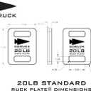 GORUCK Ruck Plate USA Made Weight for Rucking, Strength & Fitness, Fits with Rucker & Ruck Plate Carrier 10LB, 20LB, 30LB, 45LB
