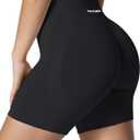 TAYOEA Workout Shorts Women Scrunch Butt Booty Lifting Seamless Biker Shorts for Gym Athletic Yoga (Black, XS)