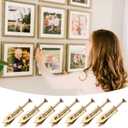 PAGOW 80 Pcs Self-Drilling Anchors, 2024 Upgraded Ancors and Screws for Heavy Duty, Metal Screw Anchors Kit, No Drill and Holes in Wall (40 Pcs Steel Anchors 0.47"x1.56" + 40 Pcs Zinc Screws) (Gold)