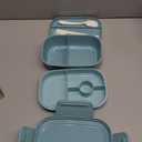 HOMETALL Adult Lunch Box,3 Stackable Bento Lunch Containers for Adults, Modern Minimalist Design Bento Box with Utensil Set, Leak-Proof Lunchbox for Dining Out, Work, Picnic (Green)