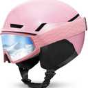 Ski Helmet with Goggles Set,DXH-816 Snowboard Helmet for Adults-with 6 Vents, PC Shell and EPS Foam, Snow Helmets for Men Women Youth (Large)