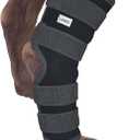 Labra Dog Rear Leg Hock Joint Compression Wrap  Supportive Brace for Weak Back Legs, ACL Tear, and Joint Discomfort  Adjustable Hind Leg Support for Senior Dogs  Large