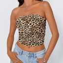Trendy Queen Women's Strapless Bandeau Tube Tops Stretchy Butter Soft Summer 2026 (XS)