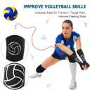 Hungdao 1 Set Volleyball Knee Pad and Arm Sleeve Volleyball Accessories Stuff Forearm Elbow Sleeve Wrist Guard with Protection Pad and Thumb Hole for Women Men Adult(Stylish)