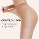 3 x DUCMODA Unbelievable Durability Sheer Tights for Women, 20D High Waist Stocking, Rip Resistant Strong Pantyhose (XL)