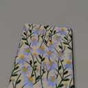 Embroidered Blue Daisy Flower Magnetic Case for 7" Kindle Paperwhite (12th Generation-2024) and Kindle Colorsoft Signature Edition 2024 KPW6