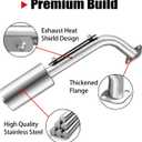 Mini Bike Exhaust for Predator 212 Performance Parts, Trumpet Mini Bike Accessories Muffler for Coleman B200R Go Kart Parts (Stainless Steel)