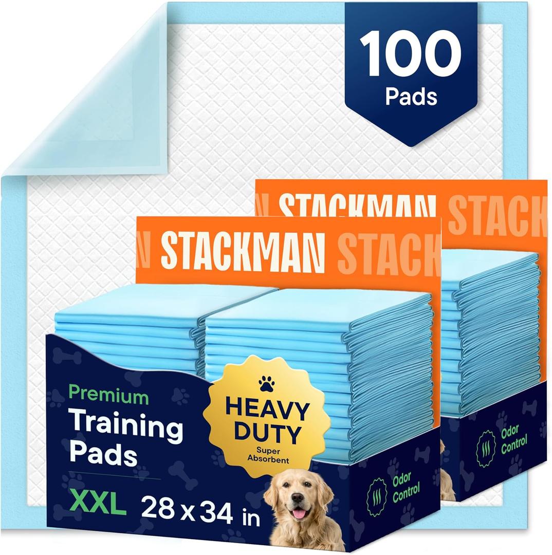 Puppy Pads XL 28x34 [100-COUNT] Dog Pads Extra Large 28" x 34" Leak-Proof Dog Pee Pads - Quick-Dry Puppy Pee Pads Pet Potty Training - Heavy Duty Super Absorbent Wee Wee Pads for Dogs Bulk -100 Pack