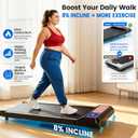 Walking Pad with QuietClimb 8% Incline, 2.5HP Quiet Under Desk Treadmill, Portable Mini Treadmill for Home Office, 265 lbs, LED Display & Remote