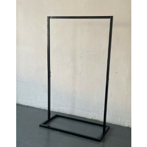 Metal Structure Sign Stand Rectangle Floral Frame Event Decor Wedding Welcome Sign Stand Hanging Poster Stand