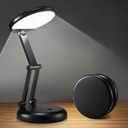 One Fire Battery Operated Lamp, 3600mAh Cordless Lamps Rechargeable Cordless Table Lamp,10 Brightness Rechargeable Lamps Table Lamp, Wireless Battery Lamp Portable Light (Black)