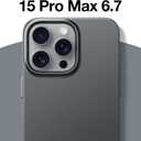 TORRAS Magnetic Slim-Fit for iPhone 15 Pro Max Case, Ultra-Thin 15 ProMax Phone Case Compatible with MagSafe, Lightweight Anti-Scratch Matte Hard iPhone 15 ProMax Case 6.7 inch OriginFit, Grey