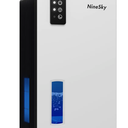 NineSky Dehumidifier for Home, 95 OZ Water Tank, (1000 sq.ft) Dehumidifiers for Bathroom Bedroom Basement with Auto Shut Off,7 Colors LED Light(White)