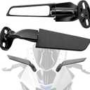 Modified Motorcycle Rearview Mirror,1 Pair Adjustable Rotating Side Mirrors,Wide Viewing Angle Wing Rearview Mirrors for Ninja 300 400 650 ZX6R CBR1000RR (Standard)