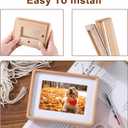 5x7 inch Natural Wood Picture Frame, Natural Beech Wooden Frame, Display Pictures 3.5x5 with Mat or 5x7 Without Mat, for Tabletop Display Home Decor Wood Photo Frames