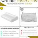 Cooling Contour Pillowcase- Rayon Derived from Bamboo Contour Cervical Neck Pillow Case Cover- Breathable Silky Soft Pillowcase for Hot Sleepers,24 x14 x5/3.7 Inches 1 Piece White