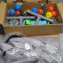 Baby Playpen 50 x 50 Inch Play Pen Playards, Playpen for Babies and Toddlers, Baby Playard for Indoor & Outdoor Active Center Game Fence, with Skin-Friendly Fabric and Soft Breathable Mesh Grey