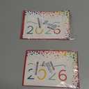 Podagree (5.3x8in Hello 2026 New Year Card with Envelope, Colorful Star Confetti Design, Minimalist Modern Greeting for Friends, Family, Coworkers, Celebration of New Beginnings and Joy (Xmas 11), Set of 2