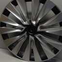 Tesla Model Y 19-Inch Wheel Hub Cover Wheel Covers, 4 Covers Per Pack, Made of Sturdy PC ABS Material for 2020-2024 Model Y Gemini Wheel Cover Replacement, Silver and Black Color