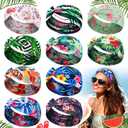 Jutom 10 Pcs Women's Headbands Beach Boho Headbands Summer Hawaii Knotted Hair Band Elastic Tropical Turban Floral Vintage Head Wrap Bohemian Twisted Criss Yoga Accessories for Women