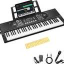 61 Key Keyboard Piano, Portable Electric Keyboard Piano for Beginners, 33 x 10.4 x 3 inches