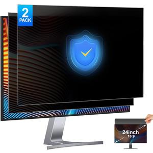 [2-Pack] 24 Inch Privacy Screen for Monitor Computer Screen Privacy Filter for 16:9 Widescreen Monitor Desktop PC Monitor Privacy Film Monitor Privacy Shield and Anti-Glare Protector