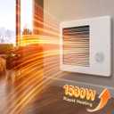 174 Wall Heater with Built-In Adjustable Thermostat, 750/1500W, 120/240V AC