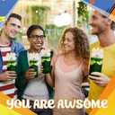 Skylety 36 Pcs Thank You Gifts for Coworker Teacher Appreciation Gift Employee Appreciation Gifts Cups Bulk Mother's Day 13.5 oz Clear Skinny Tumblers with Straws Lids Bow(You're Awesome,Beige)
