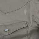Wrangler Men's Cowboy Cut Western Long Sleeve Snap Work Shirt Firm Finish (X-Large, Khaki)