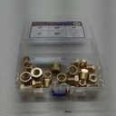 KOOTANS 25PCS Brass Hex Bushing Kit Brass Fittings Assortment 1/4" to 1/8", 3/8" to 1/8", 3/8" to 1/4", 1/2" to 1/4", 1/2" to 3/8" NPT Reducer Pipe Fittings Adapter Fitting