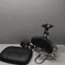 Square Rolling Stools with Backrest Height Adjustable Swivel Stool with Wheels Black