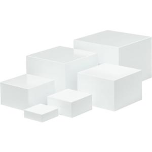 Buffet Risers 6Pcs/Set White Acrylic Food Risers for Buffet Table  Reusable Food Stands Dessert Table Display Set for Catering Jewelry Collectibles 6 Size