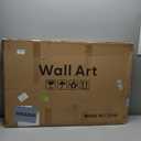 White Framed Blue and Gold Abstract Canvas Wall Art for Bedroom, Set of 2 Modern Minimalist Art Prints Paintings Artwork for Walls, Glitter Pictures for Living Room, Dining Room Wall Decor 16x24 In