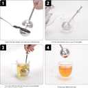 Numola Long Handle Tea Ball Stainless Steel, 2Pcs Premium Tea Infuser Filter for Loose Leaf Tea, Reusable Fine Mesh Tea Interval Diffuser Strainer for Cup and Teapot