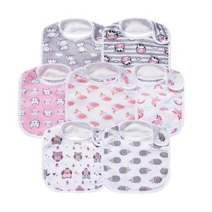 7 Pack Baby Cotton Absorbent Bibs for Drooling Teething (Multi03)