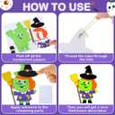 Yexiya 36 Pack DIY Your Own Halloween Characters Halloween Crafts Skeletons Ghosts Vampires Witches Paper Cuttings for Party Favors Ornaments Decoration Arts and Crafts Classroom Activities