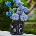 Camera Decorative Planter Plant Gift - Desk Decor Succulent Pot for Indoor Plants Vintage Camera Home Shelf Office Decor Small Flower Pot with Drainage